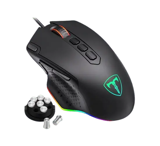 PICTEK Gaming Mouse Wired [7200 DPI] [Programmable] [Breathing Light] Ergonomic Game