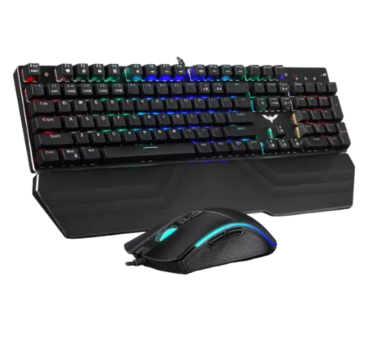 best gaming keyboard and mouse combo - Havit Wired Mechanical Gaming Keyboard and Mouse Combo