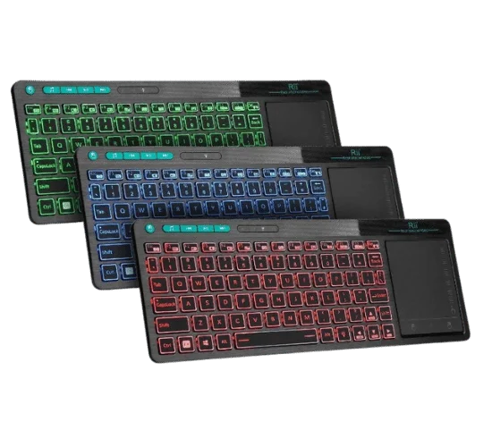 Rii K18 Plus Wireless 3-LED Color Backlit Multimedia Keyboard