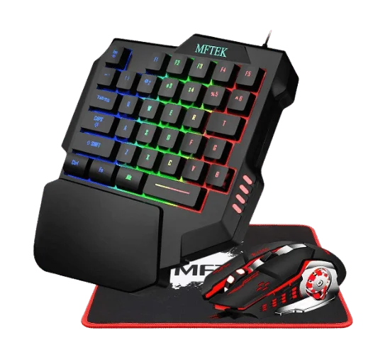 MFTEK One Hand Gaming Keyboard and Mouse Combo