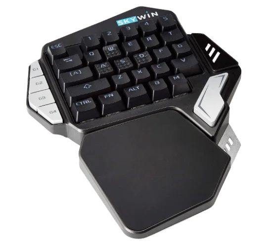 Skywin Programmable Gaming Keypad – Ergonomic One-Handed RGB Backlit Mechanical ESports Keyboard
