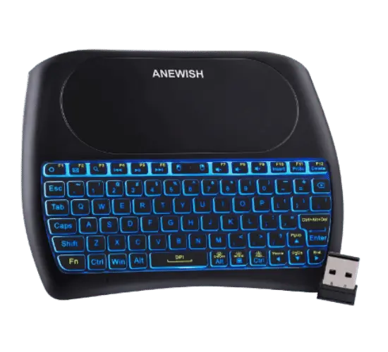 ANEWISH 2.4GHz Mini Wireless Keyboard with Touchpad