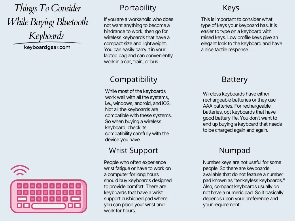 Things To Consider While Buying Bluetooth Keyboards